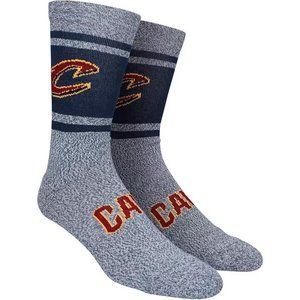 Cavs Varsity Crew Socks, Navy/Grey, L (6-12)